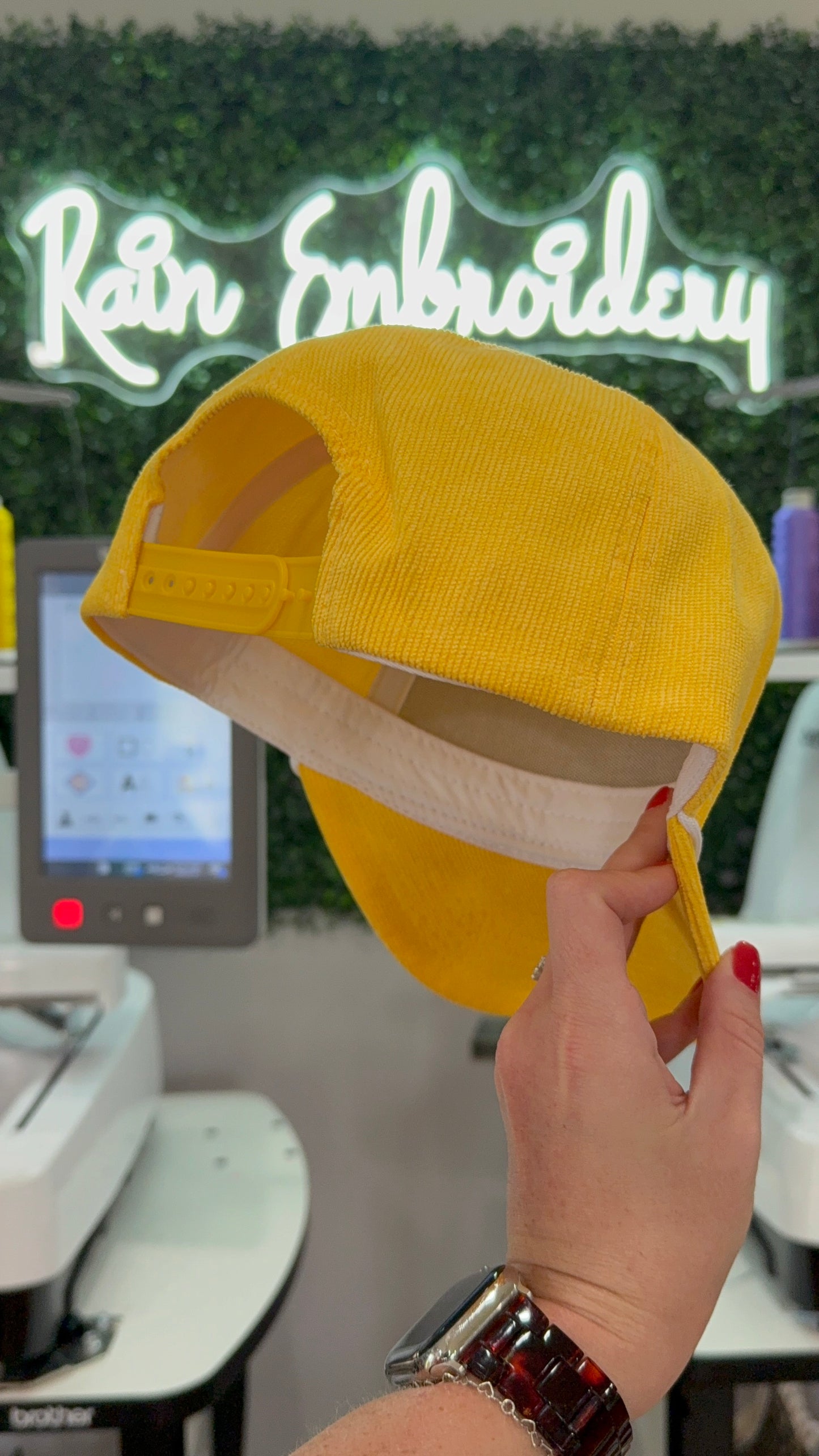Yellow Corduroy Trucker Hat (blanks)