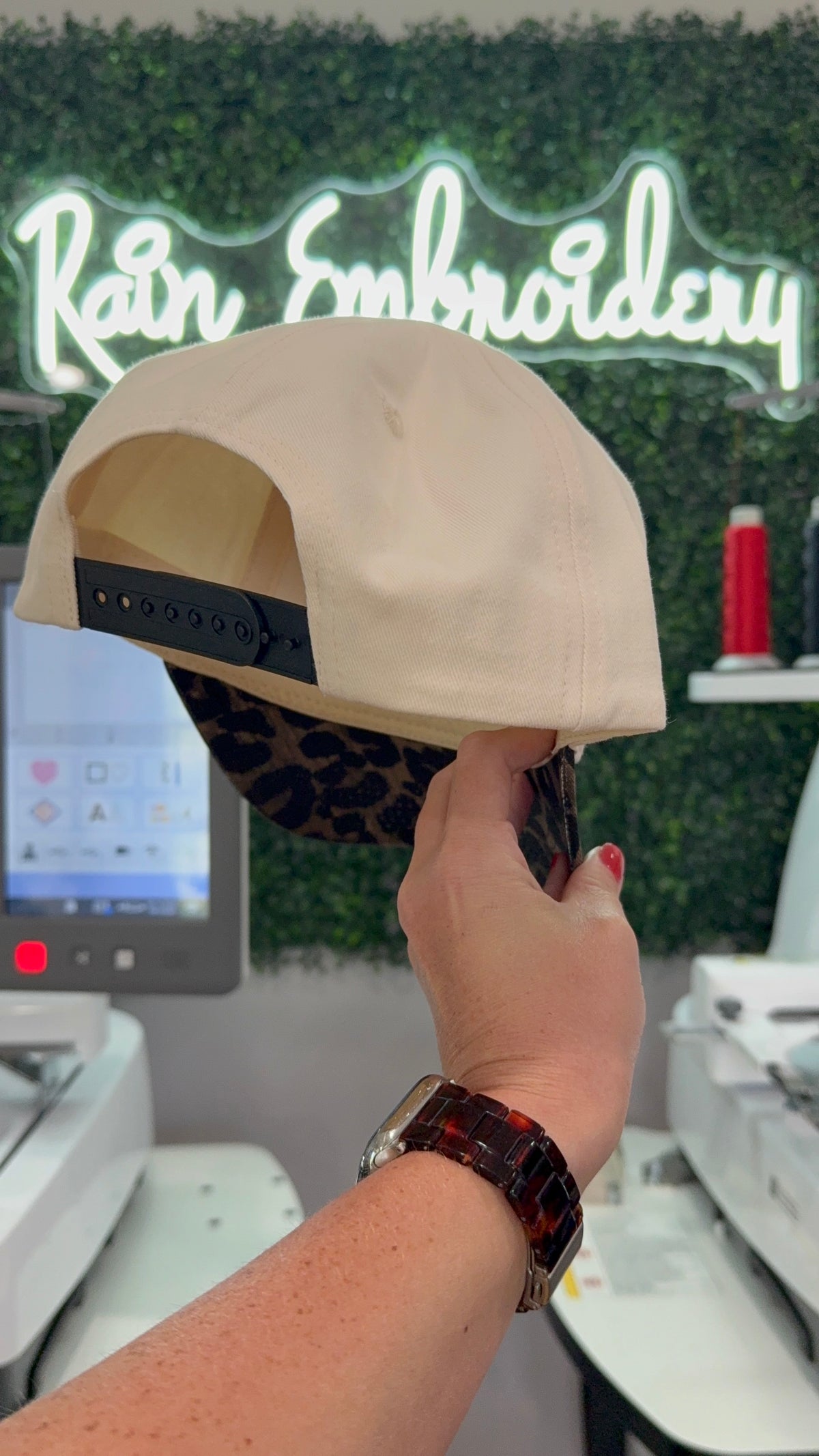 PRAY Leopard Vintage Embroidered Hat