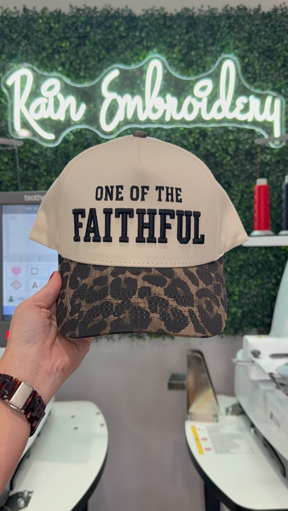 FAITHFUL Vintage Leopard Embroidered Hat