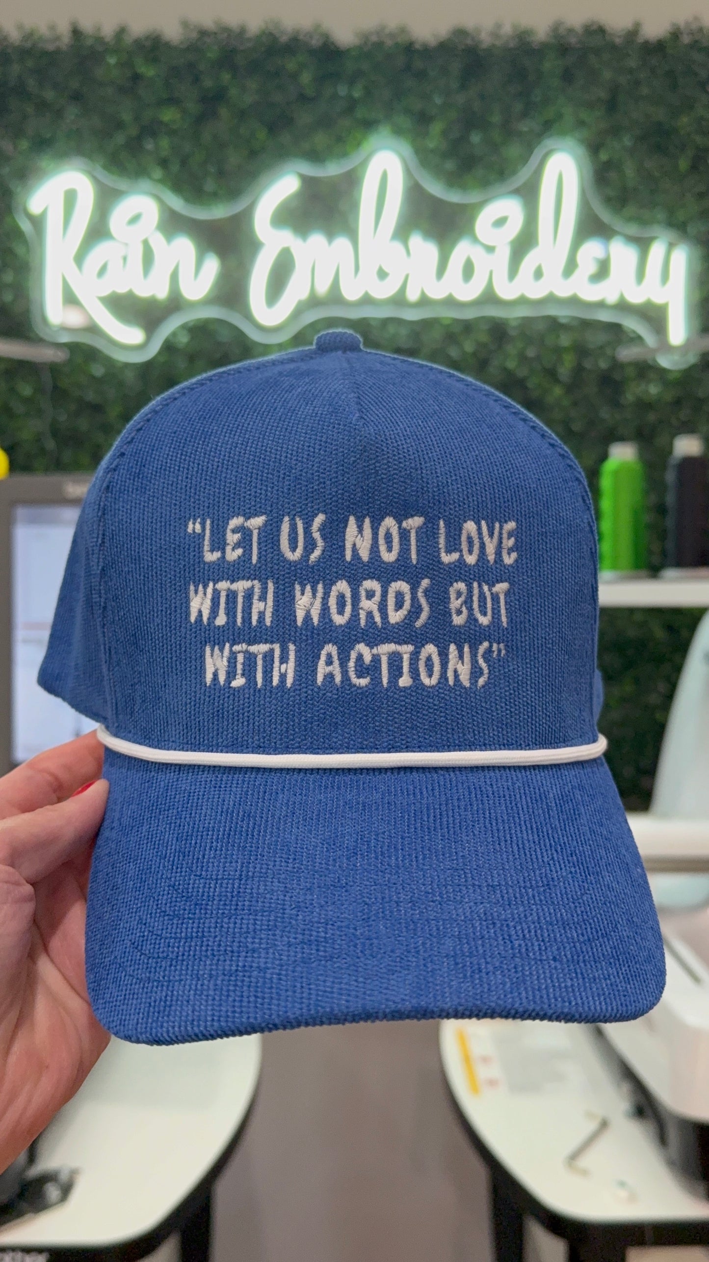 “LOVE WITH ACTION” Embroidered Hat