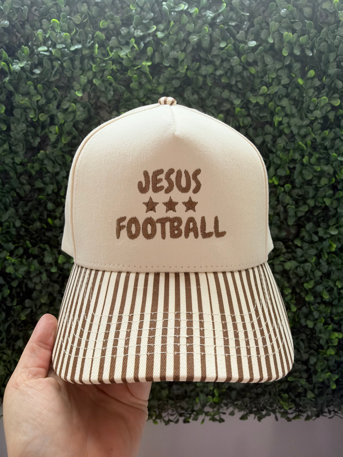 Jesus + Football Embroidered Hat