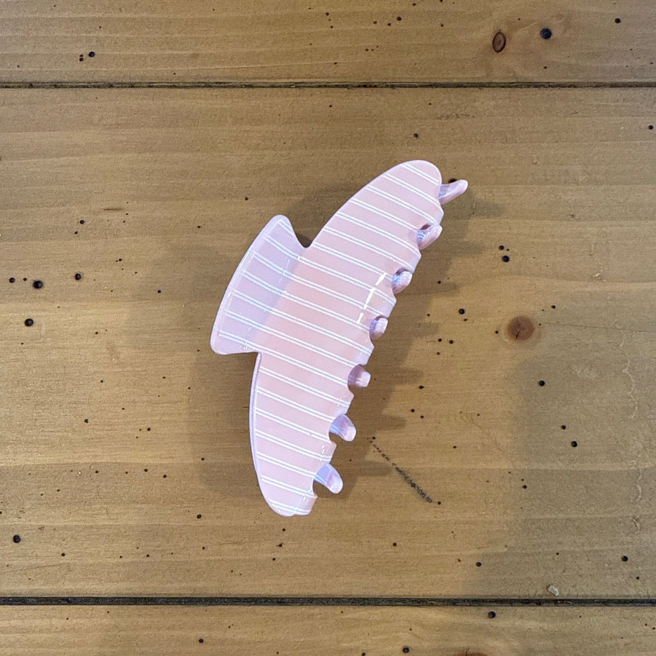 Pink Striped • Oversized Claw Clip