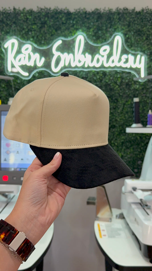 Black Suede Trucker Hat (blank)