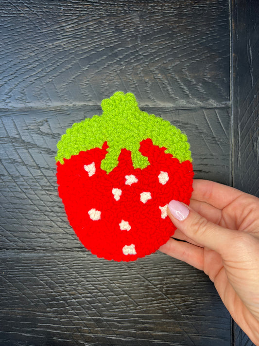 Strawberry Tufted Coaster