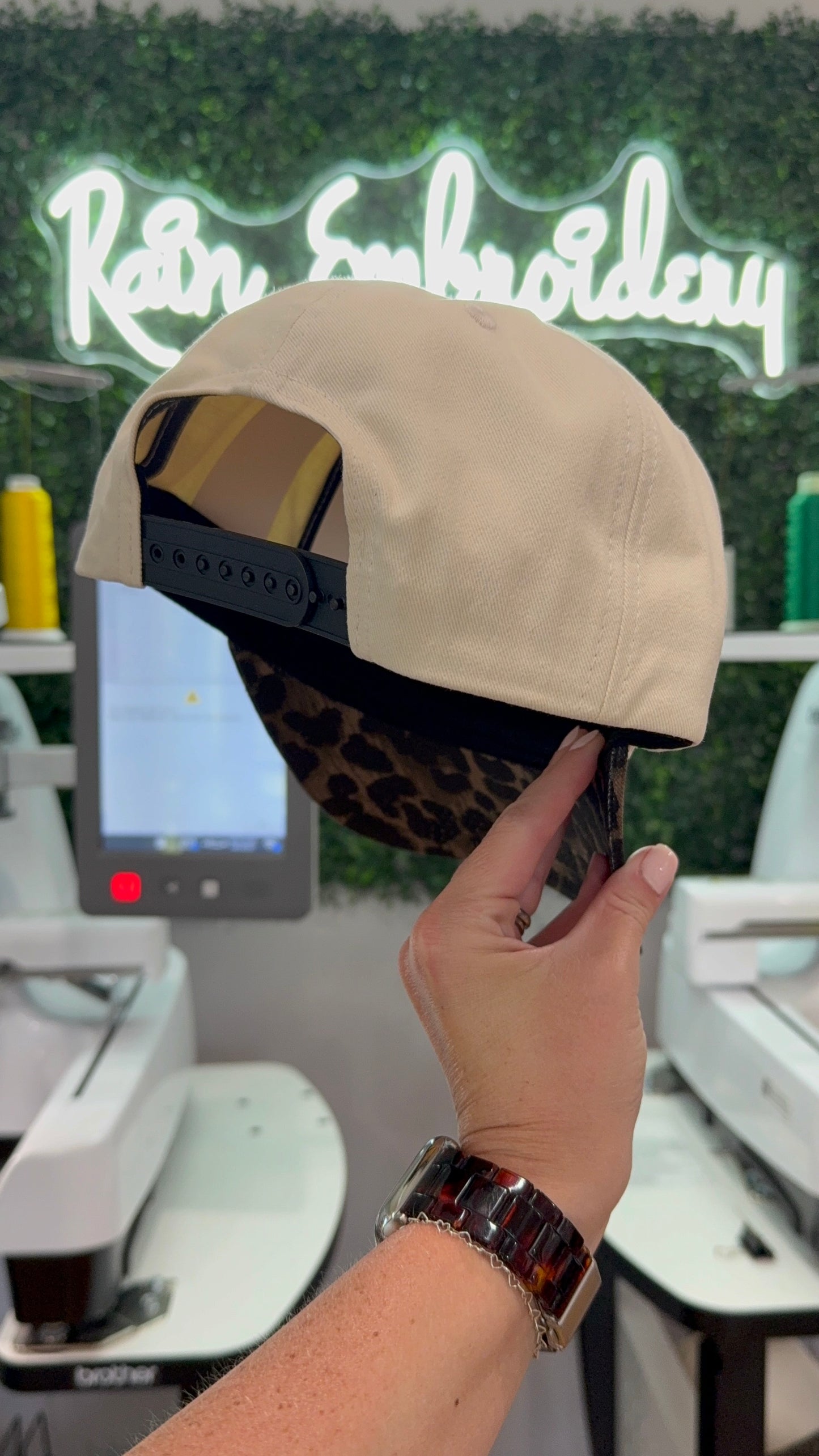 Vintage Leopard Trucker Hat (blank)