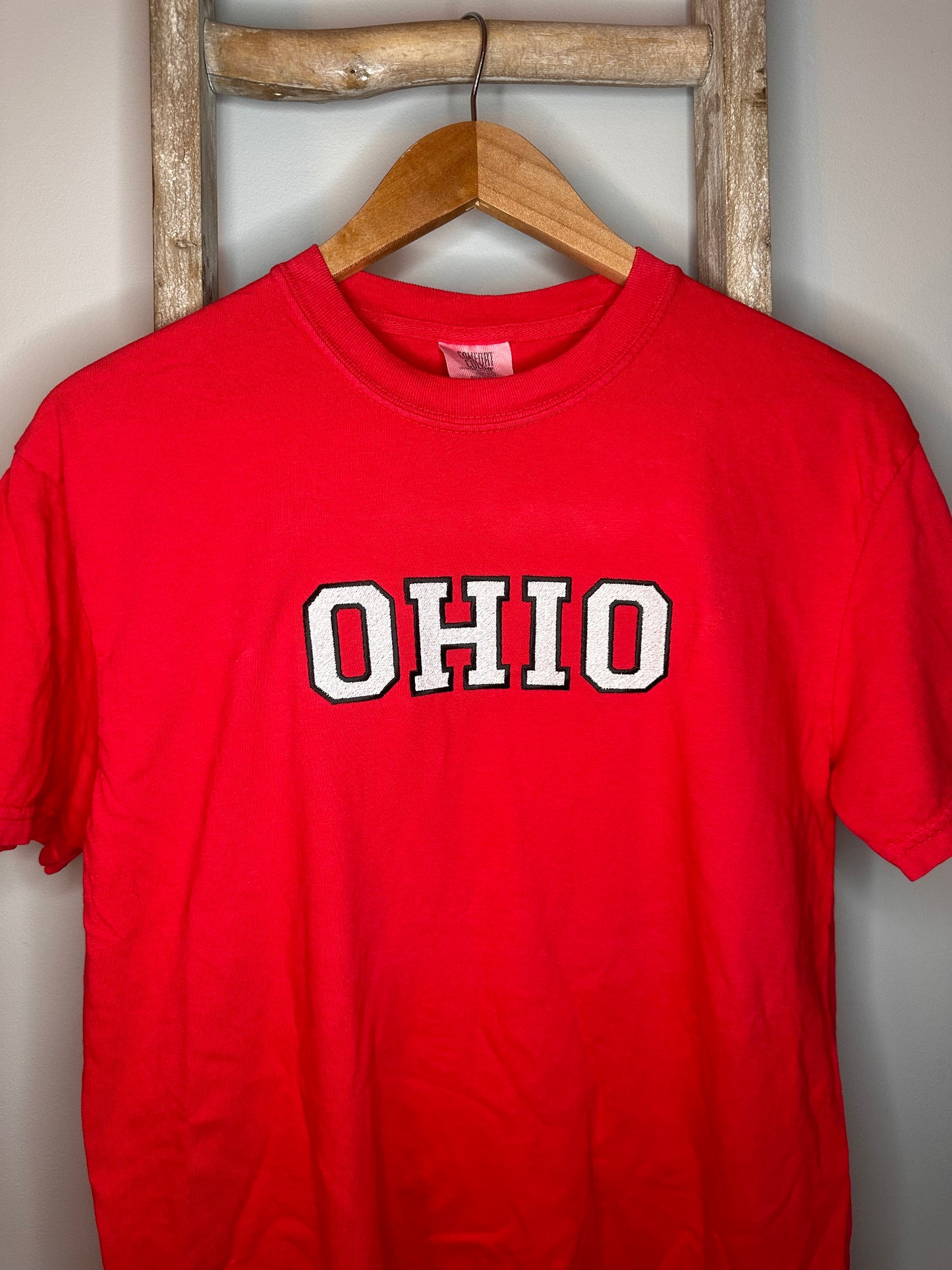 Ohio Embroidered Tee / Ohio Football Shirt / Ohio Embroidery