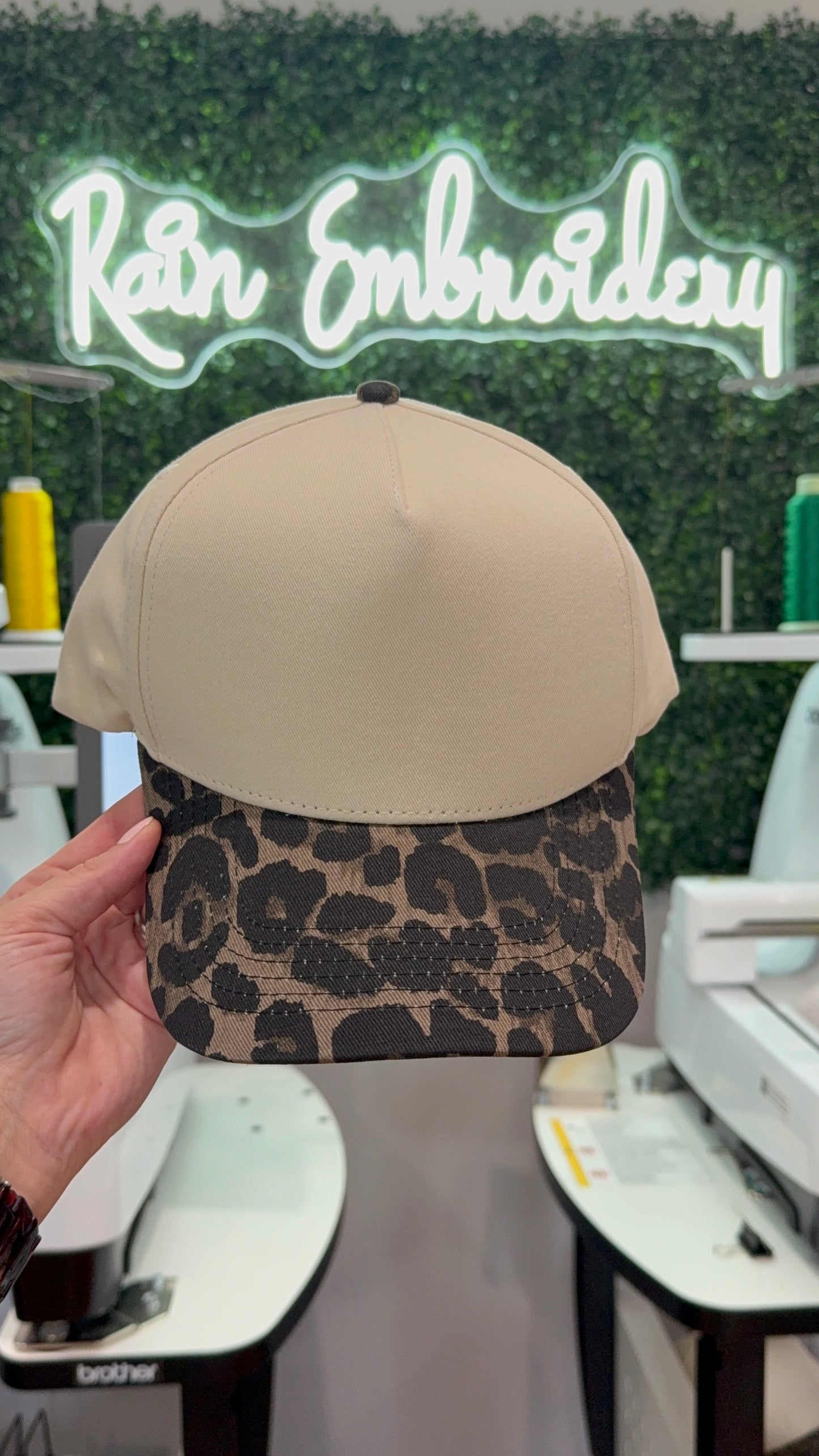 Vintage Leopard Trucker Hat (blank)