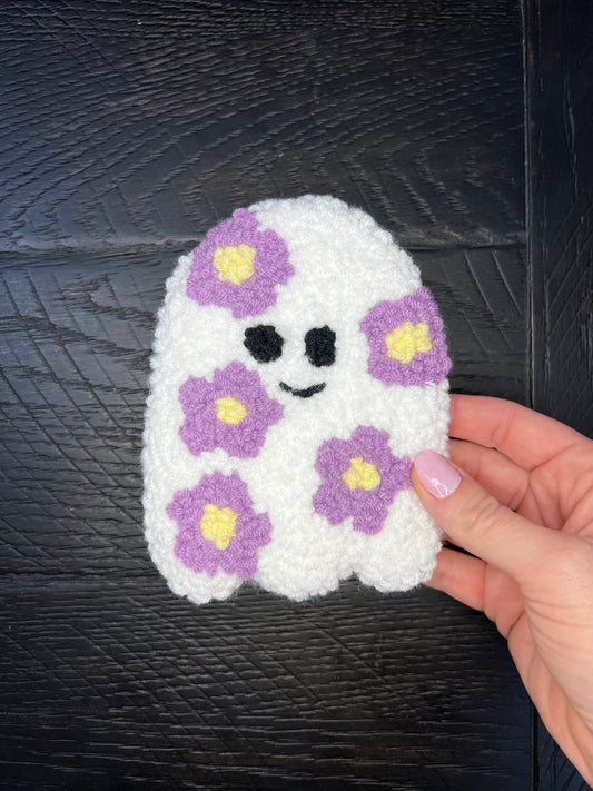 Flower Ghost Tufted Coaster