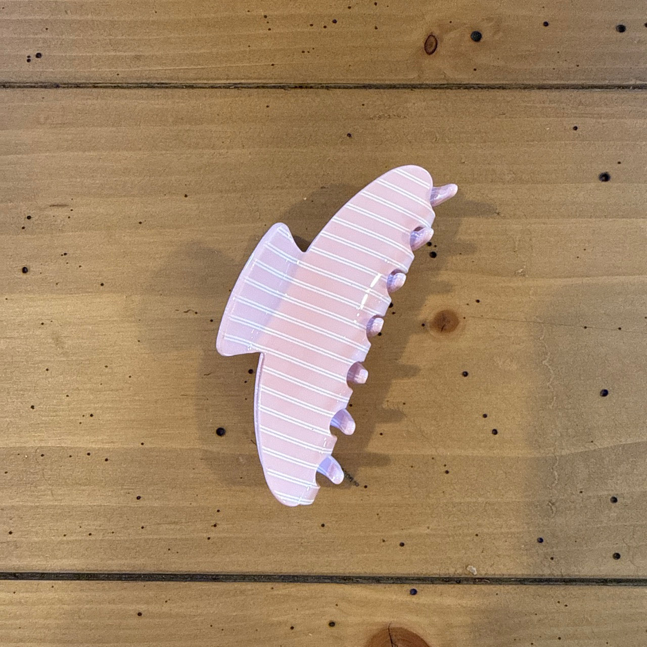Pink Striped • Oversized Claw Clip