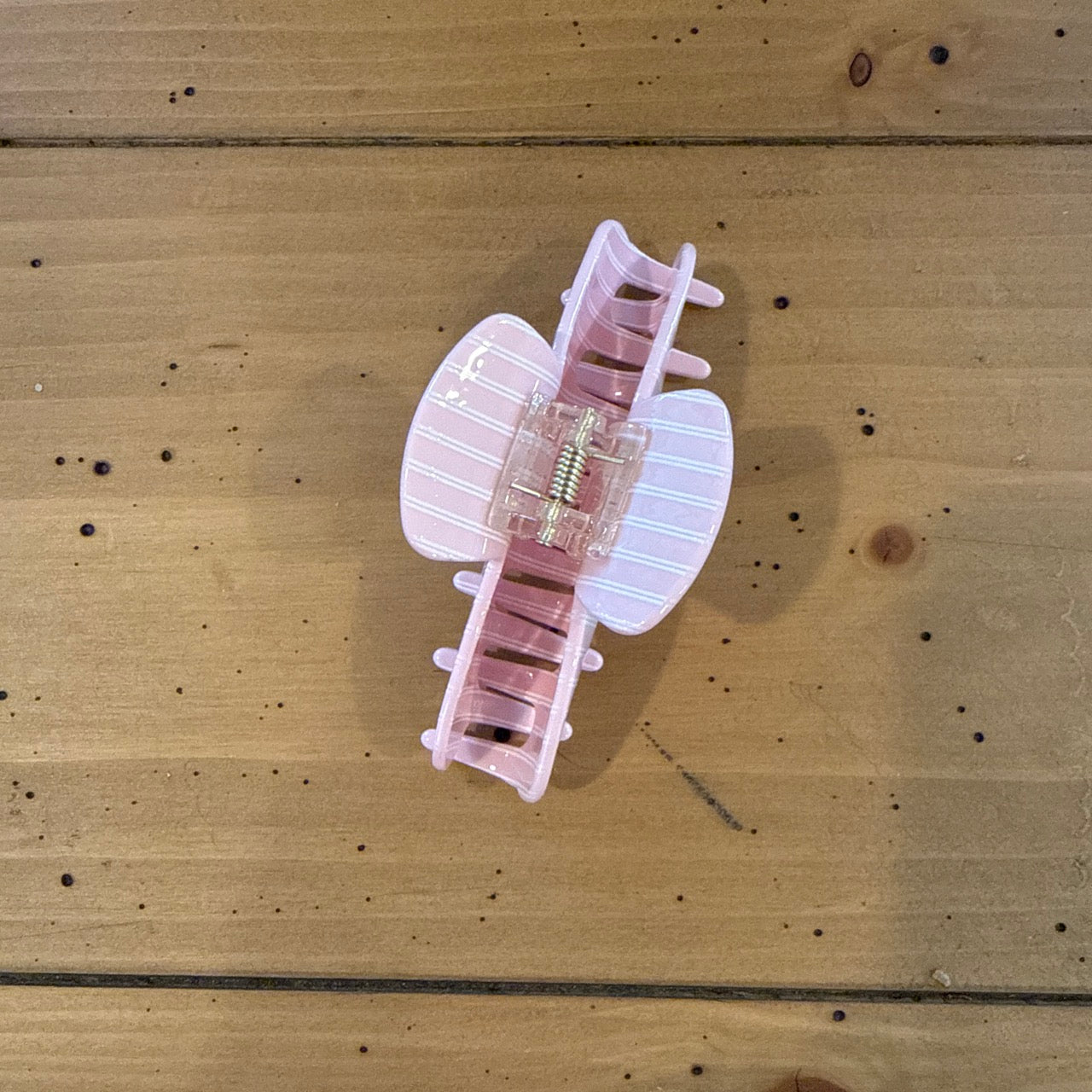 Pink Striped • Oversized Claw Clip