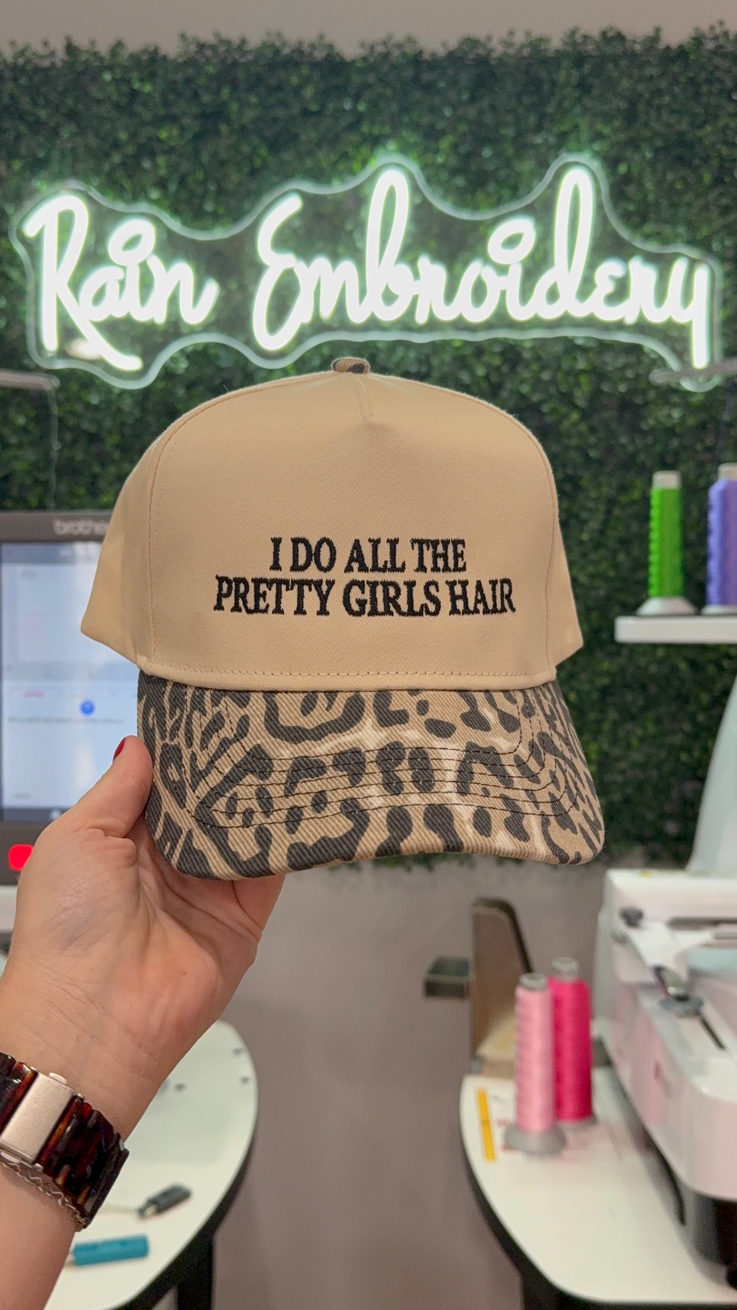 I Do All The Pretty Girls Hair Trucker Hat