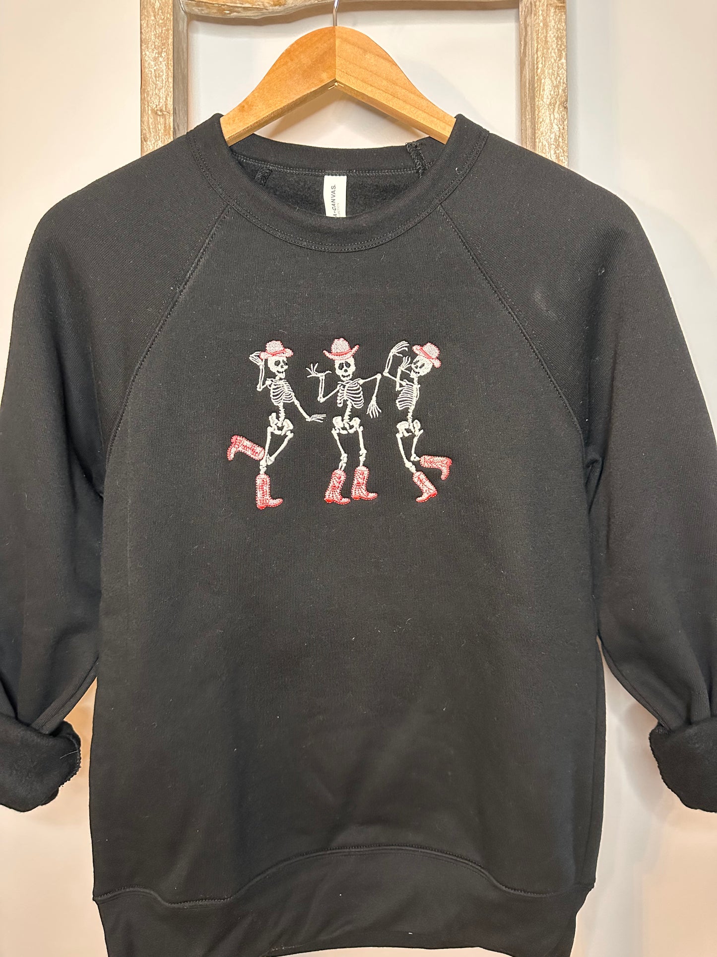 Skeleton Trio Embroidered Crewneck