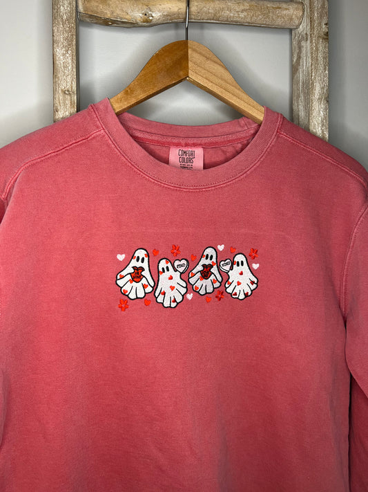 Valentine Ghost Embroidered Crewneck