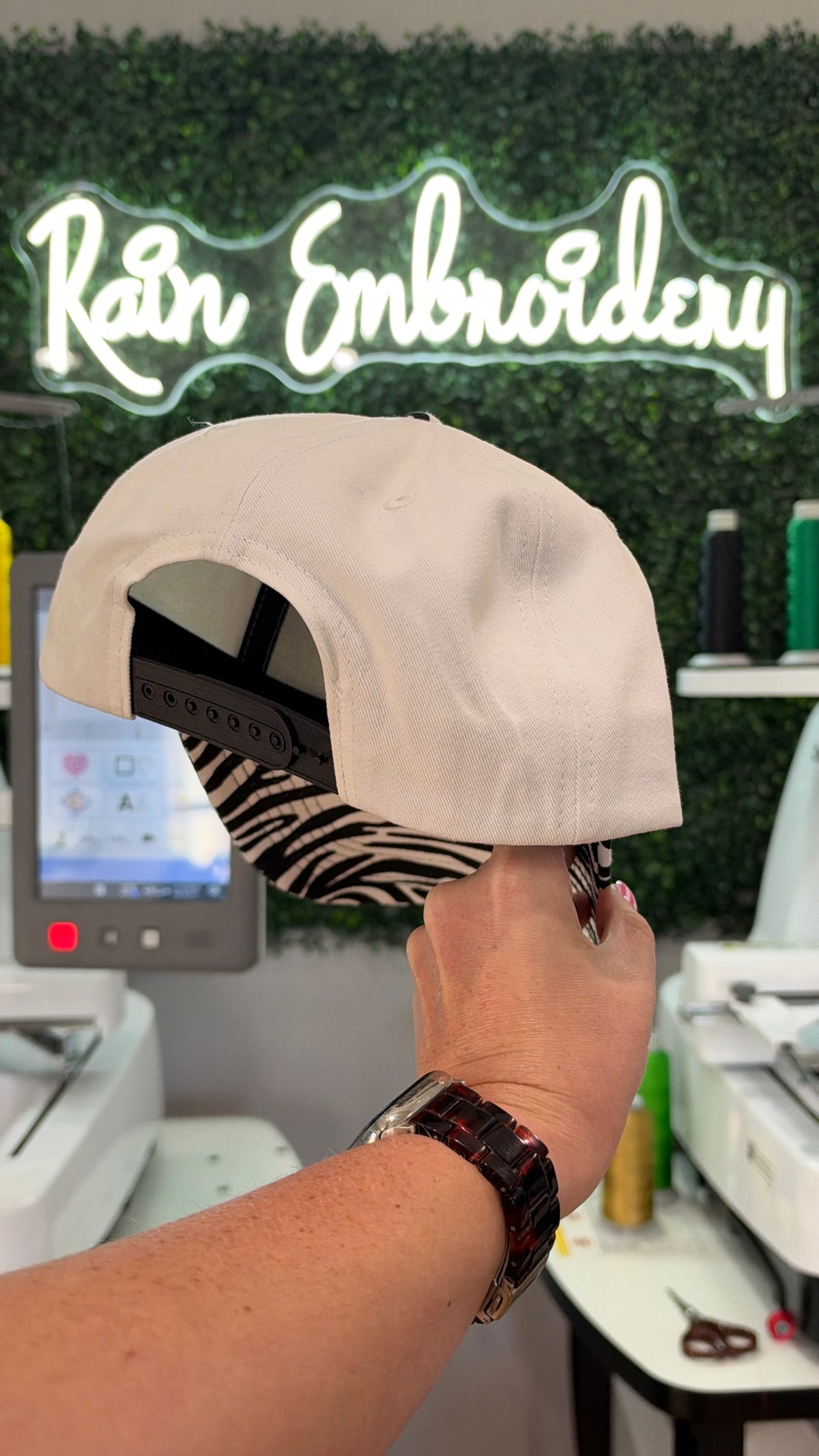 Wild about Santa / Zebra Bill Hat