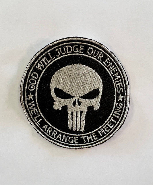 Punisher Skull Embroidered Patch / Military Patch / Iron On Patch / Sew On Patch / Jacket Patch / Veteran Patch / Embroidery / American