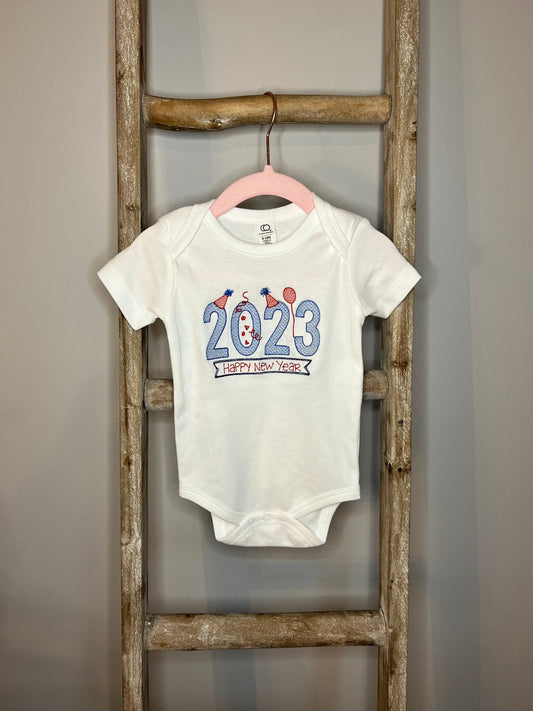 2023 / Kids New Years Eve Embroidered Shirt / Baby New Years Eve Outfit /Embroidered Baby New Year Shirt / Girls New Year / Boys New Year