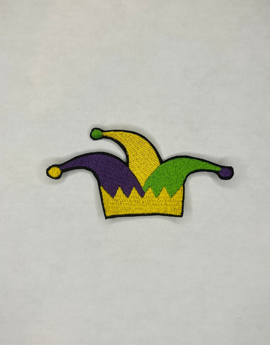 Jester Hat Embroidered Patch / Mardi Gras Patch / Iron On Patch / Sew On Patch / Jacket Patch / Backpack Patch / Louisiana / Fat Tuesday