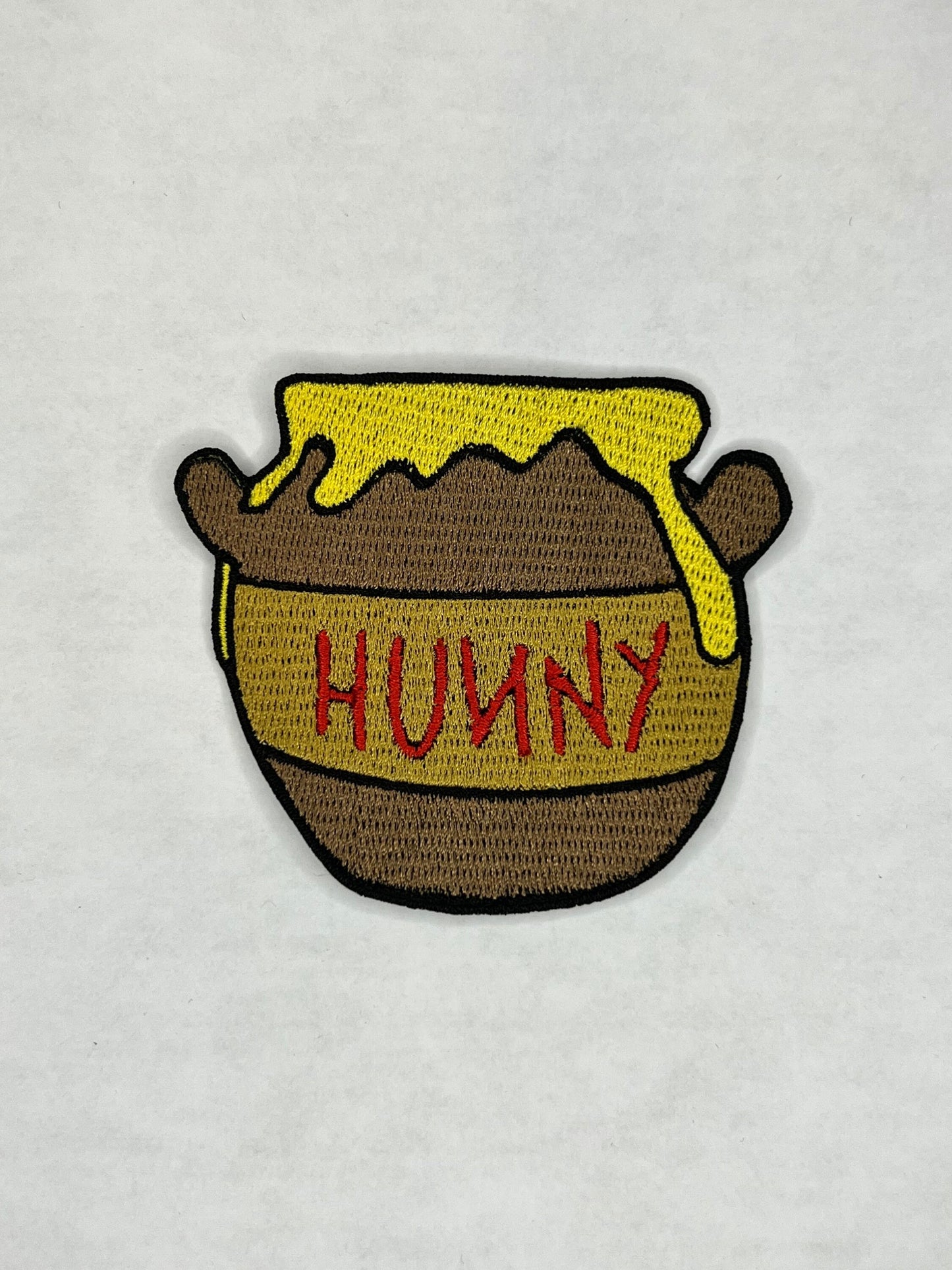 Hunny Pot Embroidered Patch / Iron On Patch / Sew On Patch / Machine Embroidery / Pooh / Honey Pot / Backpack Patch / Jacket Patch