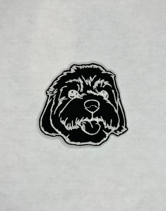 Poodle Embroidered Patch / Iron On Patch / Sew On Patch / Jacket Patch / Backpack Patch / Dog Embroidery / Dog Line Art / Maltese Embroidery