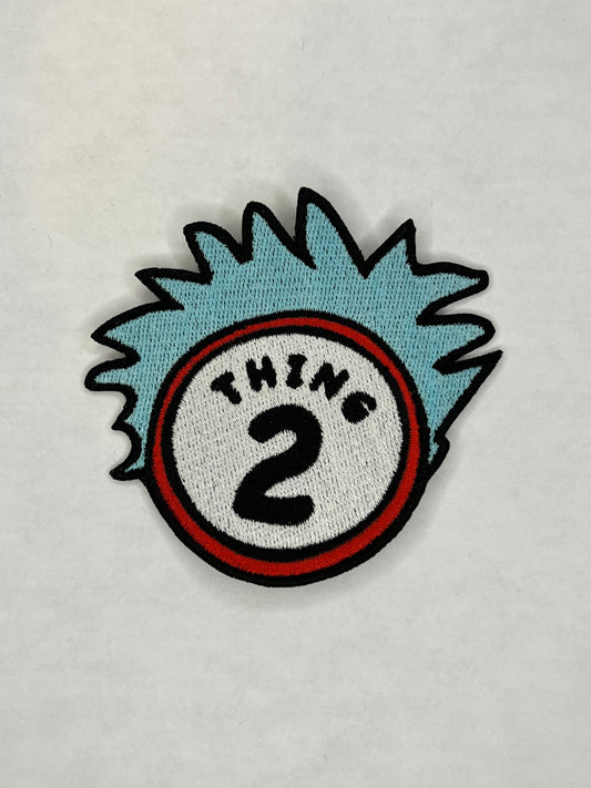 Thing Two Embroidered Patch / Iron On Patch / Sew On Patch / Backpack Patch / Jacket Patch / Kids Embroidery / Thing 2 / Sibling Patch