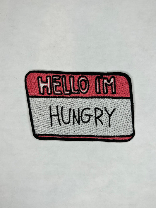 Hello I’m Hungry Embroidered Patch, Embroidery Patch, Funny patches, Embroidered Patch, Iron on, Sew On, Girls Patch, Backpack Patch