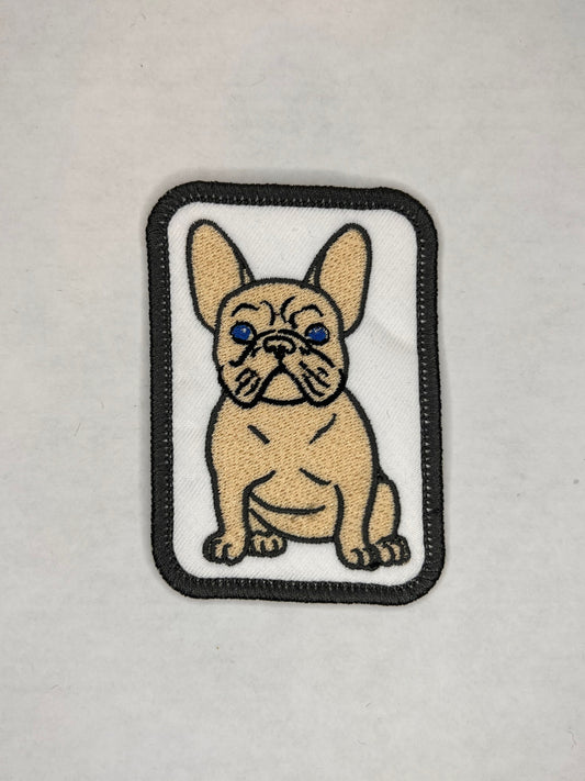 French Bulldog Embroidered Patch / Frenchie Patch / Iron On Patch / Sew On Patch / Jacket Patch / Backpack Patch / Dog Embroidery / Frenchie