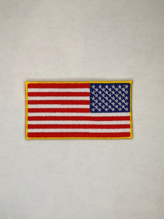 Reversed American Flag Embroidered Patch/ American Flag Embroidery / Reversed Flag Patch / Iron On Patch / Sew On Patch / Backpack Patch /